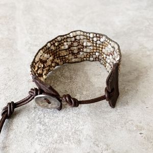 Chan Luu Jewelry - Chan Luu White Mother of Pearl Mix Cuff Bracelet Chan Luu Jewelry - Chan Luu White Mother of Pearl Mix Cuff Bracelet